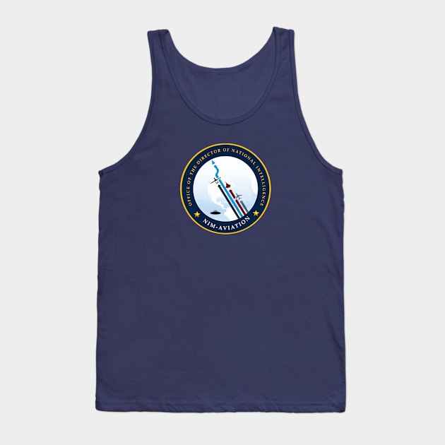 National Intelligence Manager for Aviation - Logo with UFO Tank Top by Unofficial Logo